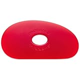 Sherrill Mudtools Shape 1 Polymer Rib for Pottery and Clay Artists, Red Color Very Soft