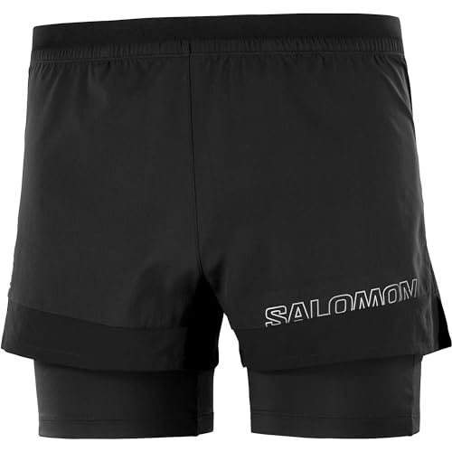 Salomon Men's Cross 2in1 Shorts, High-Performance Running Athletic
