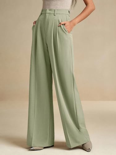 Image of KOTTY Womens Solid Lightweight Ghostly Green Pant