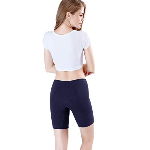 Image of wirarpa Women's Cotton Boy Shorts Underwear Anti Chafing Soft Biker Short Plus Boy Shorts Panties 4 Pack, Multicolor05-4 Pack