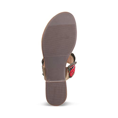 Image of SOLE HEAD Red Flat Women Sandal
