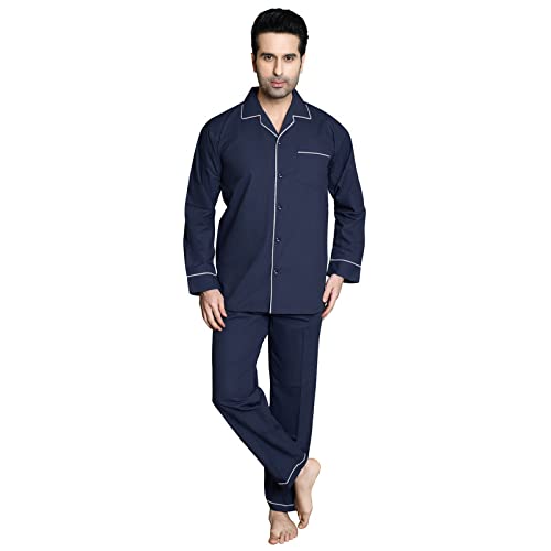 Image of Men's Cotton Solid Night Suit
