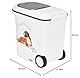 Curver 241095 Futter-Container 12kg I 35L, weiß/grau/Love Pets Hunde, 49,3 x 27,8 x 42,5 cm