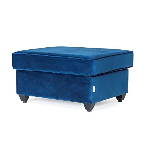 Image of Wakefit Sofa Set | 3 Year Warranty | Sofa 3 Seater, 3 Seater Sofa for Living Room, Wooden Sofa Set, 3 Seater + Left Aligned, Sofa for Living Room - Napper(Fabric-Velvet : Blue)