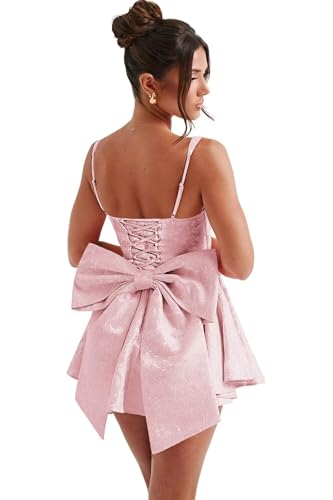 Bedlover Short Satin Homecoming Dress 2024 Teens Embroidery Prom Cocktail Party Mini Gowns with Bow2