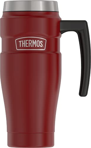 Taza de viaje THERMOS Stainless King rojo rústico, 16 oz aislada