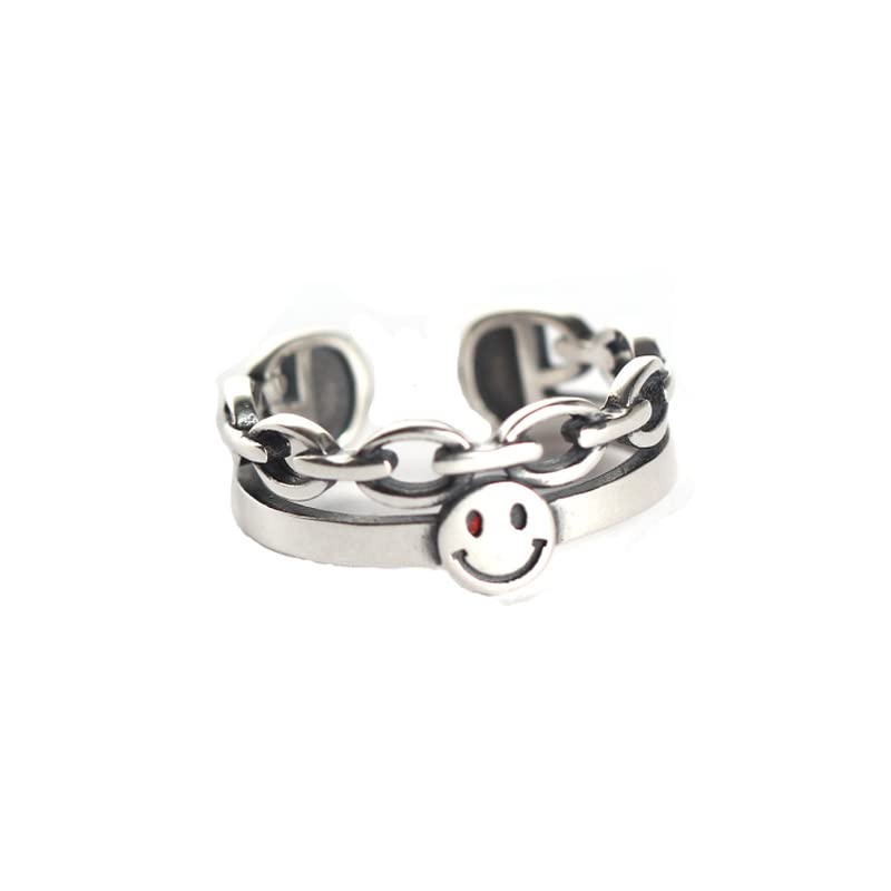 Bague argent à double croix bague ouverte anti-pincement pour doigts sensibles
