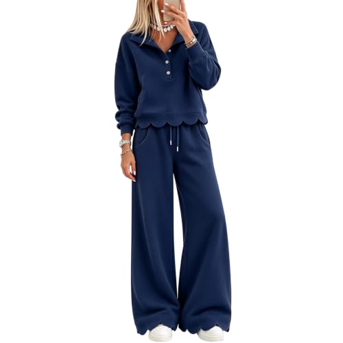 Womens Athletic Sets 2 Piece Sweatsuits Fall Oversized Sweatshirt - image 1