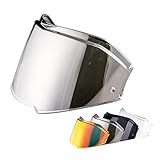 VCOROS Helmet Visor For Valiant II FF900 Helmet Visor Unisex-Adult Flip Up Helmets Replacement Helmet Shield (Chrome Silver)