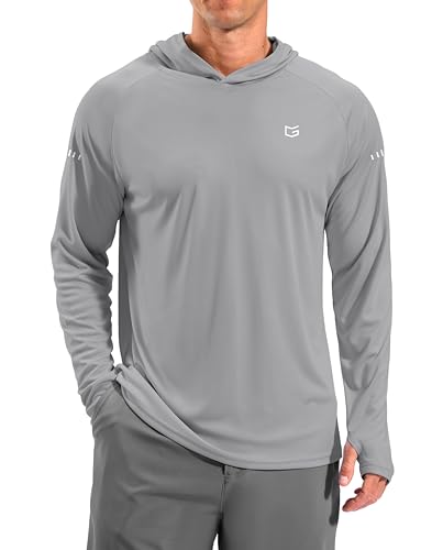 Image of Men's Sun Protection Hoodie Shirts Long Sleeve UPF 50+ Swim Shirts for Men Rash Guard Fishing Shirt Quick Dry