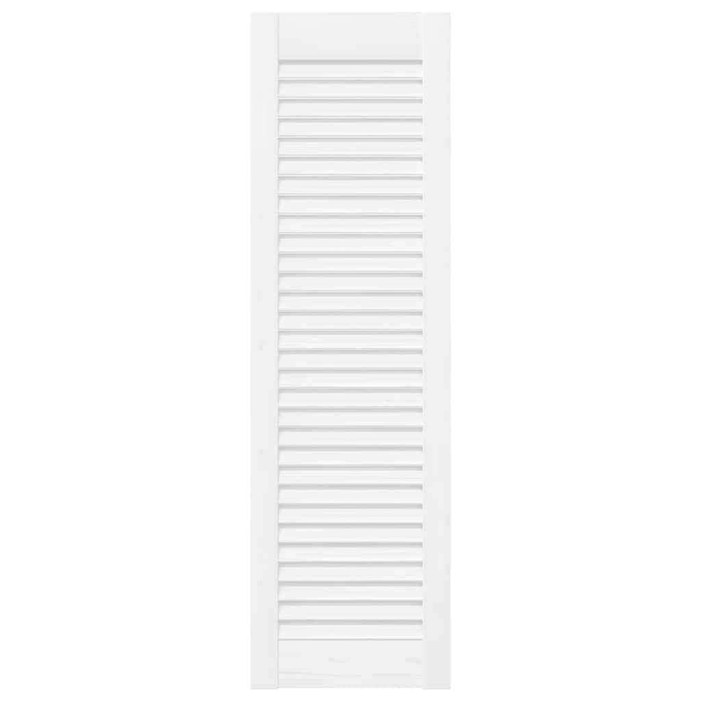 vidaXL Ante a Lamelle 2 pz Bianche 99x29,5 cm, porta della mobilia, porta dell'armadio, pannello a lamelle in legno, porta dell'armadio con le doghe