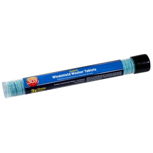 303 (230395) Products Automotive Instant Windshield Washer - 3x Cleaning Power - Super Concentrated Tablets - Just Add Water, 25 Tablet by 303 Products - Used condition - US$13.12