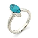 Material: 925 er Sterlingsilber, Stein: Türkis