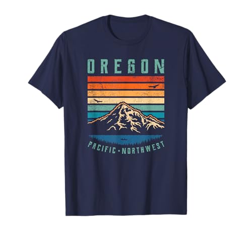 Oregon Retro Montañas | Portland Mt. Hood Vintage Mountains Camiseta