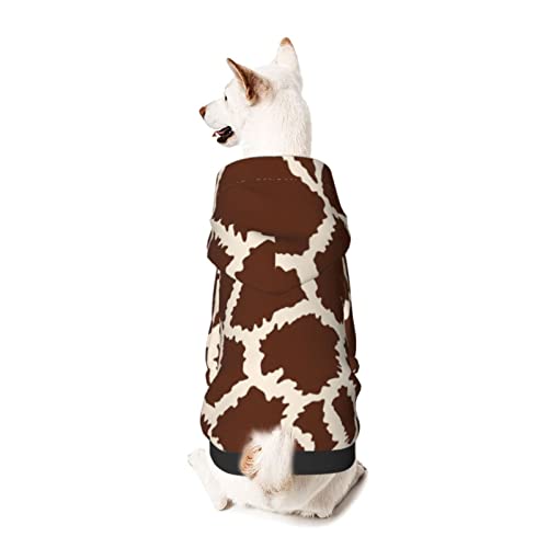 Funny Giraffe Animal Print Pet Dog Costume Pets Wear Hoodies Fall Cloth Sweaters Sweatshirts Jacket Pullover #TOP22