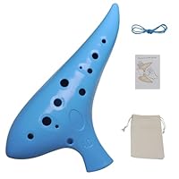rayzm 12-Loch Alto C Okarina, 13-Ton C-Dur, Langlebige ABS-Kunststoff Okarina Blasinstrument mit Tasche für Anfänger