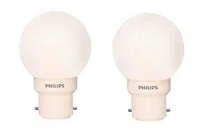 PHILIPS 0.5W B22D Led Bulb (White, Deco Mini) - Pack of 2