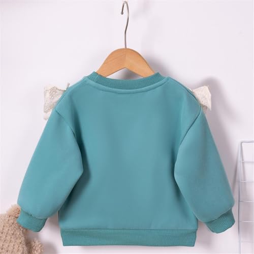 Girl Cute Cotton Fall Sweatshirt Flying Embellished Long Sleeve Top Elastic Crew Neck Pullover Stretch Sweatshirts4