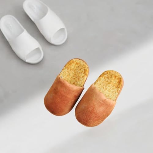 Simulation Bread Slippers Nonslip Casual Winter House Shoes for Fancy Dress up Unisex Plush Indoor Outdoor Footwear2