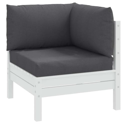 Mokuyary Cojín para palés, 3 piezas, color gris antracita, estilo exterior, jardín, cojín para europalés, modelo sofá esquinero