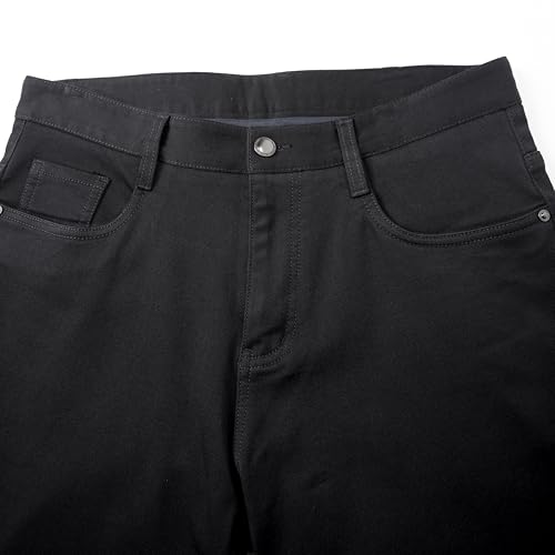 Men's Classic Straight Leg Jeans, Black Denim, 5-Pocket Design2