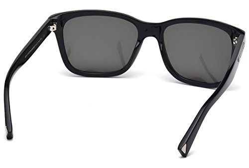 Ermenagildo Zegna Ez0002 01D - Shiny Black / Smoke Polarized Plastic #TOP4