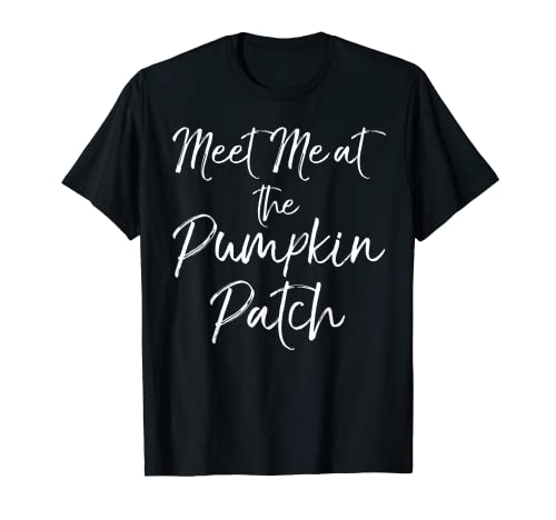 Carino corrispondenza famiglia autunno citazione Meet Me at the Pumpkin Patch Maglietta