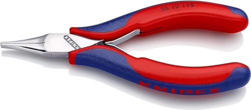 KNIPEX Electronics Pliers with Box Joint Self-Service Card with Multi-Component Handles 115 mm, 35 12 115 SB