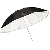 Glow 72' White Parabolic Umbrella with Removable Silver/Black Layer