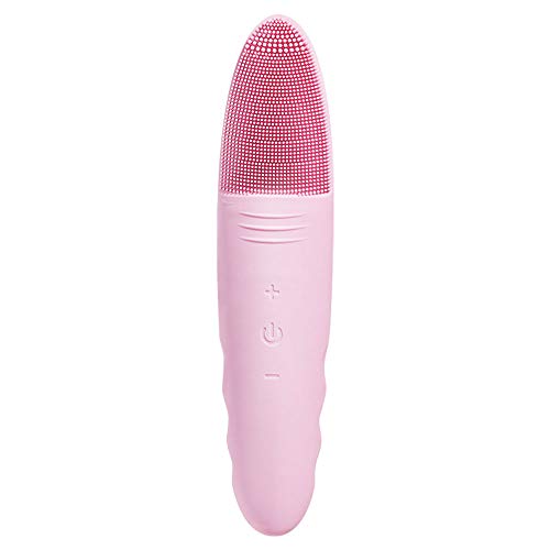 HiKiNS Brosse nettoyante pour le visage, nettoyant facial en silicone rechargeable imperméable IPX7 pour un nettoyage en profondeur, une exfoliation douce, un retrait des points noirs - rose