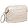 Pocmimut Makeup Bag,Large Wide Open Cosmetic Bag for Women,Double Layer Toiletry Bag Organizer for Brushes Bag with Makeup Mirror,Beige
