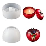 シリコンモールド 小物入れ 蓋付き クリスマス レジン型 可愛い 立体 りんご リンゴ 果物 シリコン型 レジンモールド 収納ケース 収納モールド キャンドルホルダー エポキシ 樹脂 粘土 蜜蝋 抜き型 DIY 手作り ハンドメイド プレゼント