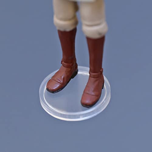 Figureslab 70Pcs 1.0" Disc 3.75Inch Modern Star Was Action Figure Stand Base, Clear Figures Display Stands Holder Accessories - Narrow Stance #TOP26