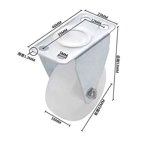 Roulettes universelles pivotantes à 360 degrés en nylon rigide x2 - 3