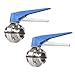 JAYGOVAN 1.5 Inch Butterfly Valve 2 Pcs Tri Clamp Sanitary Stainless Steel with Blue Trigger Handle Butterfly Valve Max Pressure 1.6MPA, Approximately 8 Locking Positions for Chemical Industry (1.5'')