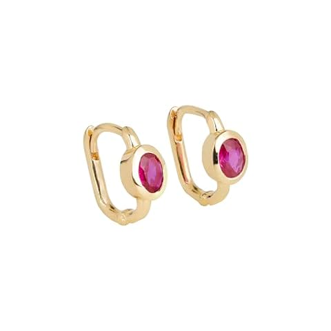 YoTreasure Deco Delight Ruby Hoop Earrings Cover