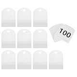 NUOBESTY Étiquettes Numérotées pour Organisation Professionnelle Lot de 10 en Acrylique Papier Couché 200g Lors de Ventes aux Enchères en Direct