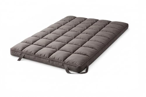 Image of 1200GSM Hollow Fibre Mattress Padding /Topper Grey for Queen Bed-60 Inch X 78 Inch