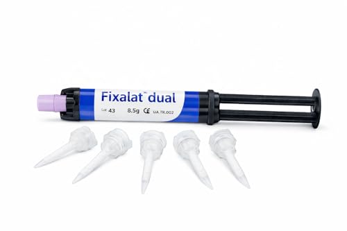 Fixalat Dual Dental Repair Adhesive Tooth Crown Glue & Veneer Fix Kit Strong Dental Bond for Bridges Caps & Fillings Long Lasting Tooth Repair