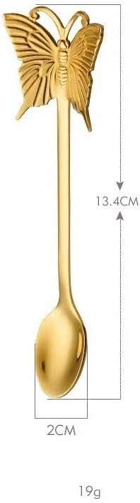 Silverware Flatware Set, 1/4/6/8/10/12 Pieces creative 304 stainless steel hanging cup spoon can hang coffee spoon dessert spoon fruit spoon(Rainbow,12Pcs)