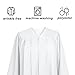 GAMYPET 6 Pcs Matte Choir Robe White Baptism Robes Unisex Blank Graduation Gown for College Church Pastor and Judge Costume Adults