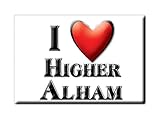 Enjoymagnets Higher ALHAM (Eng) Souvenir IMANES DE Nevera Inglaterra England IMAN Fridge Magnet Corazon I Love
