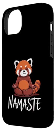 Funny Red Panda Namaste Yoga Humor Fire Fox for Women Girls Coque pour iPhone 14 Plus – vue 2