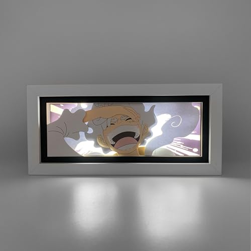 Luffy GEAR5 Light Box - One Piece Anime Lamp Figure Night Light 3D Anime Room Dcor Gift for Otaku