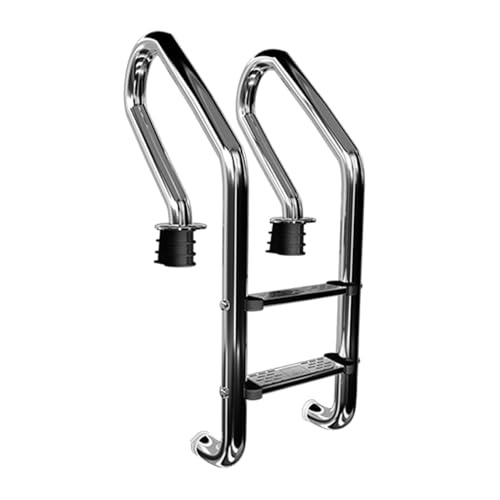 Escalera para piscina de acero inoxidable 2 peldaños miniatura 1