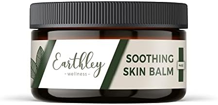 Earthley Wellness, Soothing Skin Balm, Soothes and Promotes Healing for Eczema, Dry Skin, and Itchy Skin, Psoriasis Relief, All Natural, Deep Skin Nourishment, Naturally Healthy Formula (4oz)