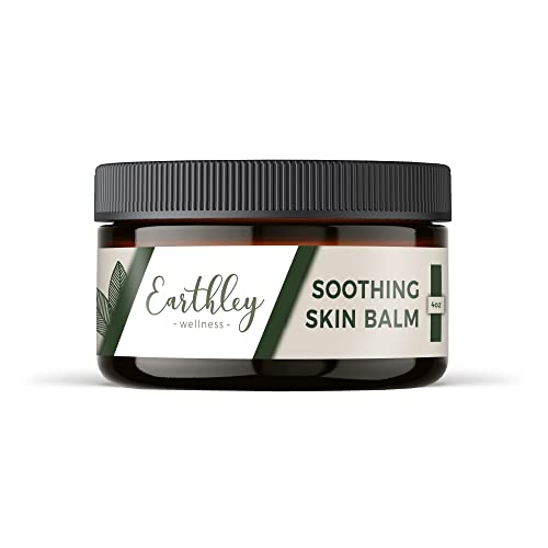 Earthley Wellness Soothing Skin Balm, Natural Moisturizing Cream for Dry, Flaky, Itchy Skin, Calendula & Mango Butter, Family-Safe Formula, 4 oz