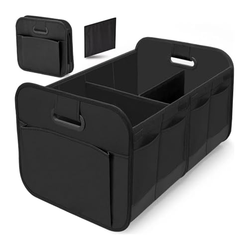 Car Trunk Organizer for Renault Duster 2010–2025 2026, Trunk Storage Box, Trunk Storage Organizer Car Boot Organizer Folding with Side Pockets and Non-Slip Bottom for Groceries