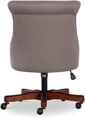 Office Chair Wood Upholstered Office Chair in Dolphin Gray Desk Chair Gaming Chair