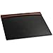 Rolodex Wood and Faux Leather Desk Pad, Mahogany and Black (81769)